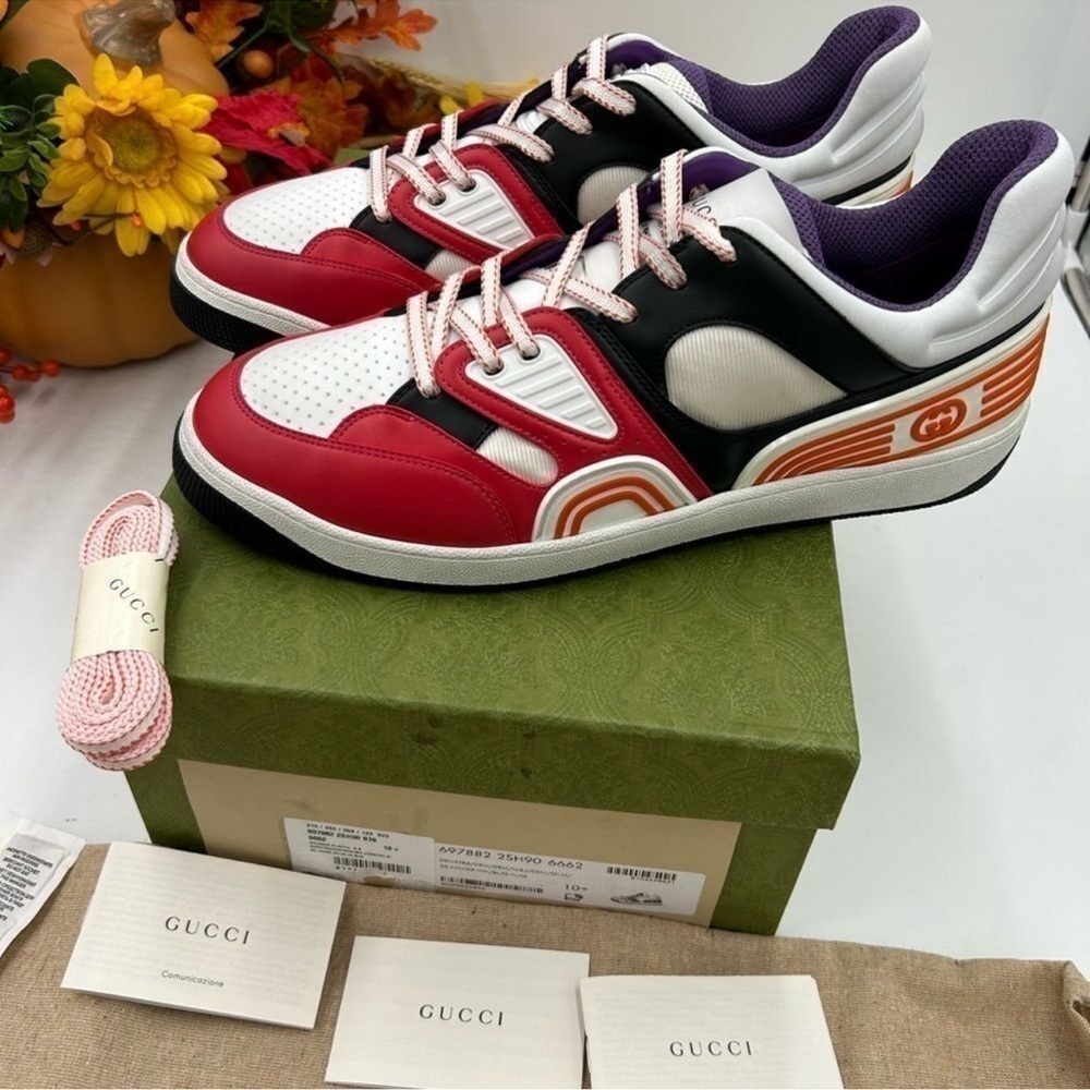 Men’s Gucci basket sneakers size 10.5 made in Italy - Picture 5 of 10